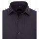 VENTI Herren Businesshemd Langarm Kent Modern-Fit Twill Schwarz
