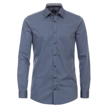 VENTI Herren Businesshemd Langarm Kent Body-Fit Blau