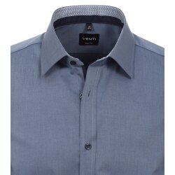 VENTI Herren Businesshemd Langarm Kent Body-Fit Blau
