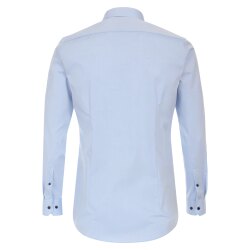 VENTI Herren Businesshemd Langarm Kent Body-Fit Hellblau