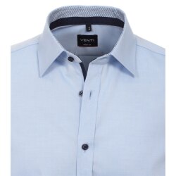 VENTI Herren Businesshemd Langarm Kent Body-Fit Hellblau