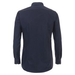 VENTI Herren Businesshemd Langarm Kent Body-Fit Marine