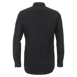 VENTI Herren Businesshemd Langarm Kent Body-Fit Schwarz