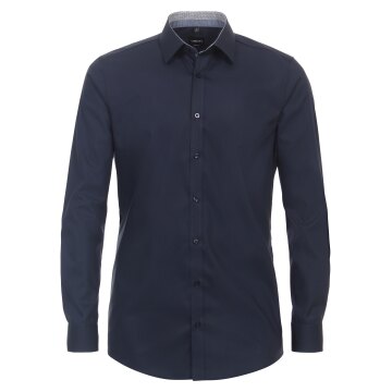 VENTI Herren Businesshemd 72er Langarm Kent Body-Fit Marine
