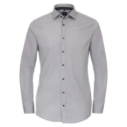 VENTI Herren Businesshemd Langarm Kent Body-Fit Braun...