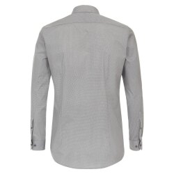 VENTI Herren Businesshemd Langarm Kent Body-Fit Schwarz...