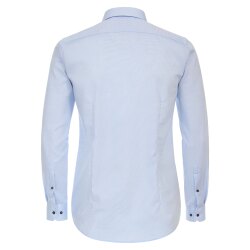 VENTI Herren Businesshemd Langarm Kent Body-Fit Hellblau