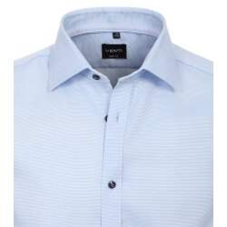VENTI Herren Businesshemd Langarm Kent Body-Fit Hellblau