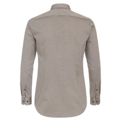 VENTI Herren Businesshemd Langarm Kent Body-Fit Braun