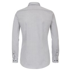 VENTI Herren Businesshemd Langarm Kent Body-Fit Silber