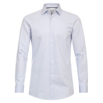 VENTI Herren Businesshemd Langarm Kent Jersey Hellblau