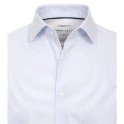 VENTI Herren Businesshemd Langarm Kent Jersey Hellblau