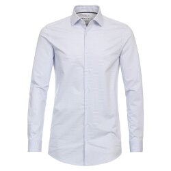 VENTI Herren Businesshemd Langarm Kent Jerseyflex Hellblau