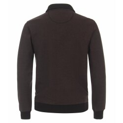 CASAMODA Herren Sweat-Troyer Zipper Regular Baumwolle Braun