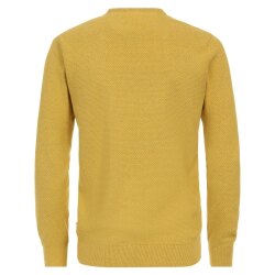 CASAMODA Herren Pullover Langarm Rundhals Regular-Fit Gelb