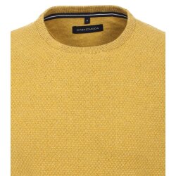 CASAMODA Herren Pullover Langarm Rundhals Regular-Fit Gelb