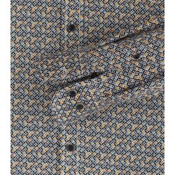 CASAMODA Herren Freizeithemd Langarm Casual-Fit Gelb gemustert