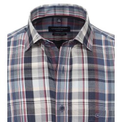 CASAMODA Herren Freizeithemd Langarm Kent Casual-Fit Blau kariert