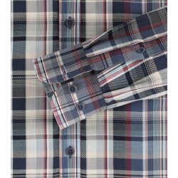 CASAMODA Herren Freizeithemd Langarm Kent Casual-Fit Blau kariert