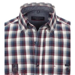 CASAMODA Herren Freizeithemd Langarm Casual-Fit Rot kariert