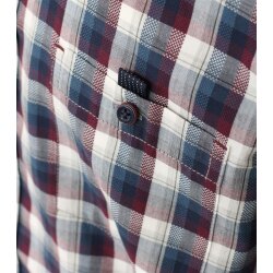 CASAMODA Herren Freizeithemd Langarm Casual-Fit Rot kariert