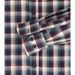 CASAMODA Herren Freizeithemd Langarm Casual-Fit Rot kariert