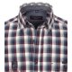 CASAMODA Herren Freizeithemd Langarm Casual-Fit Rot kariert