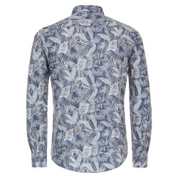 CASAMODA Herren Freizeithemd Langarm Casual-Fit Blau...