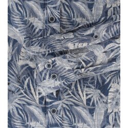 CASAMODA Herren Freizeithemd Langarm Casual-Fit Blau gemustert