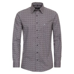 CASAMODA Herren Freizeithemd Langarm Comfort-Fit Rot...
