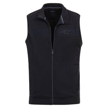 CASAMODA Herren Sweatweste Stehkragen Zipper Regular Marine