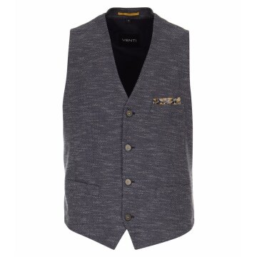 VENTI Herren Weste City V-Ausschnitt Casual Blau meliert