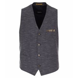 VENTI Herren Weste City V-Ausschnitt Casual Blau meliert