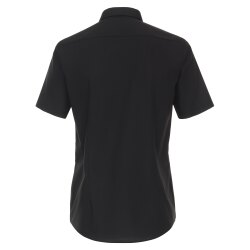VENTI Herren Businesshemd Kurzarm Kent Modern-Fit Schwarz