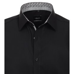 VENTI Herren Businesshemd Kurzarm Kent Modern-Fit Schwarz