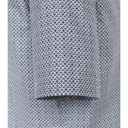 VENTI Herren Businesshemd Kurzarm Kent Modern-Fit Blau gemustert