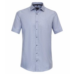 VENTI Herren Businesshemd Kurzarm Kent Modern-Fit Blau...