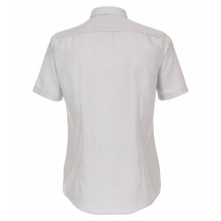 VENTI Herren Businesshemd Kurzarm Kent Modern-Fit Silber...