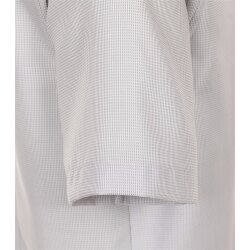 VENTI Herren Businesshemd Kurzarm Kent Modern-Fit Silber Struktur