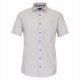 VENTI Herren Businesshemd Kurzarm Kent Modern-Fit Silber Struktur