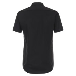 VENTI Herren Businesshemd Kurzarm Kent Body-Fit Schwarz