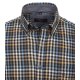 CASAMODA Herren Freizeithemd Kurzarm Button-Down Casual-Fit Beige kariert
