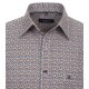 CASAMODA Herren Freizeithemd Kurzarm Kent Comfort-Fit Orange gemustert