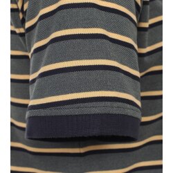 CASAMODA Herren Polo-Shirt Kurzarm Polokragen Regular Piqué Grün gestreift