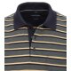 CASAMODA Herren Polo-Shirt Kurzarm Polokragen Regular Piqué Grün gestreift