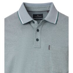 CASAMODA Herren Poloshirt Kurzarm Regular Piqué Türkis meliert