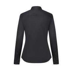 KARLOWSKY Damen Bluse ACTIVE-STRETCH Langarm Kent Slim Schwarz