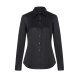 KARLOWSKY Damen Bluse ACTIVE-STRETCH Langarm Kent Slim Schwarz