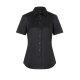 KARLOWSKY Damen Bluse ACTIVE-STRETCH Kurzarm Slim-Fit Schwarz
