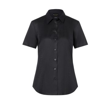KARLOWSKY Damen Bluse ACTIVE-STRETCH Kurzarm Modern-Fit Schwarz